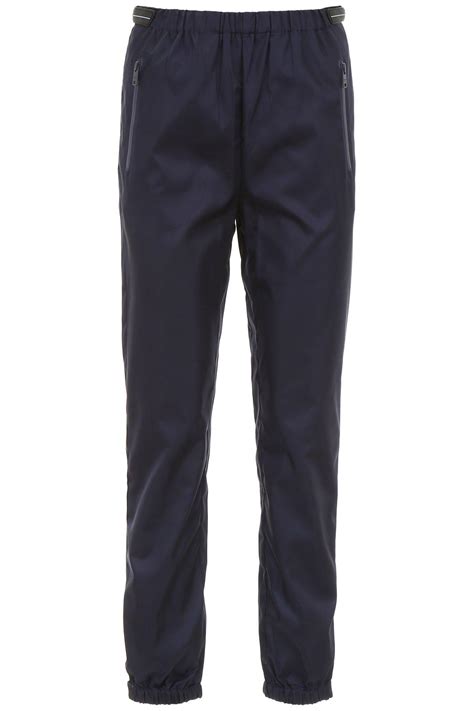 light blue prada track pants|prada nylon pants.